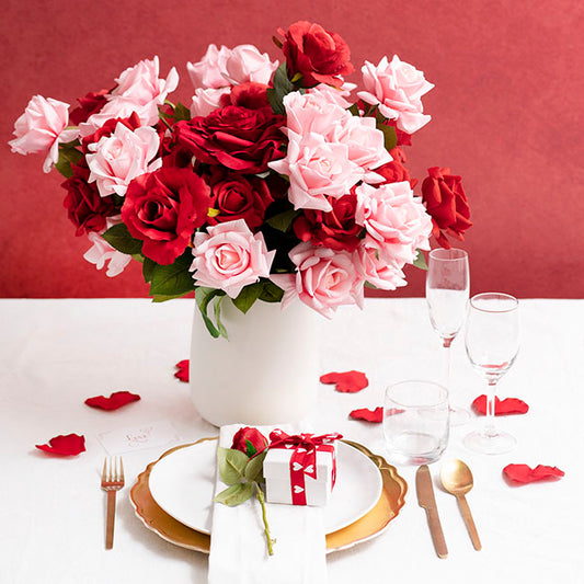 Siena Real Touch Rose Full Bloom Red (60cmH)