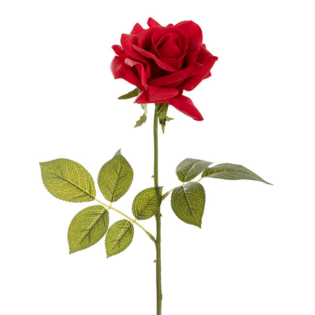 Siena Real Touch Rose Full Bloom Red (60cmH)