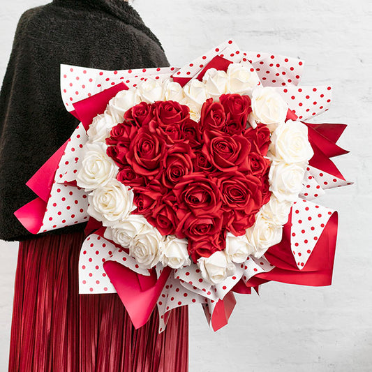 Siena Real Touch Rose Full Bloom White (60cmH)