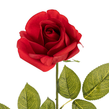 Siena Real Touch Rose Half Open Bud Red (60cmH)