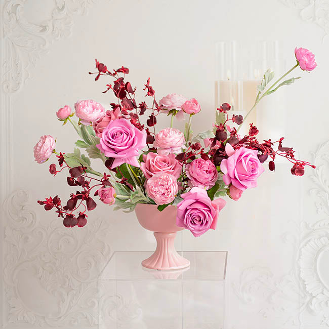 Bella Real Touch Rose Full Bloom Lge Dusty Pink (12cmx65cmH)