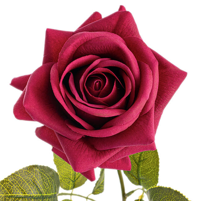 Bella Real Touch Rose Full Bloom Lge Fuchsia (12cmDx65cmH)