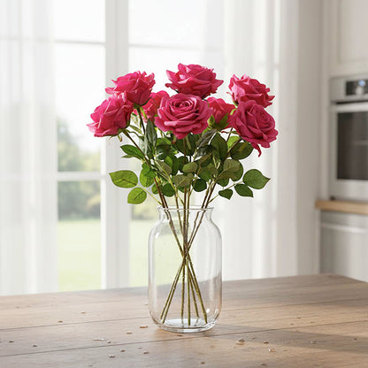 Bella Rose Real TouchFull Bloom Lge Hot Pink (12cmDx65cmH)