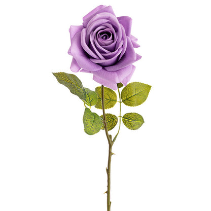 Bella Real Touch Rose Full Bloom Lge Soft Purple (12Dx65cmH)