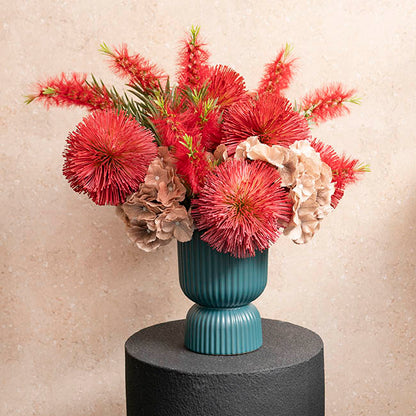 Australian Bottle Brush Real Touch x3 Head Spray Red (72cmH)