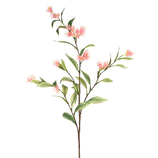 Real Touch Eucalyptus Ficifolia Gum Spray Pink (110cmH)