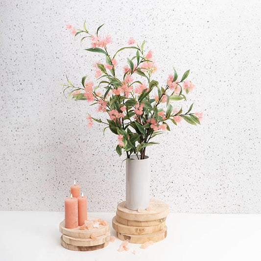 Real Touch Eucalyptus Ficifolia Gum Spray Pink (110cmH)