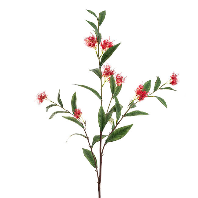 Real Touch Eucalyptus Ficifolia Gum Spray Red (110cmH)