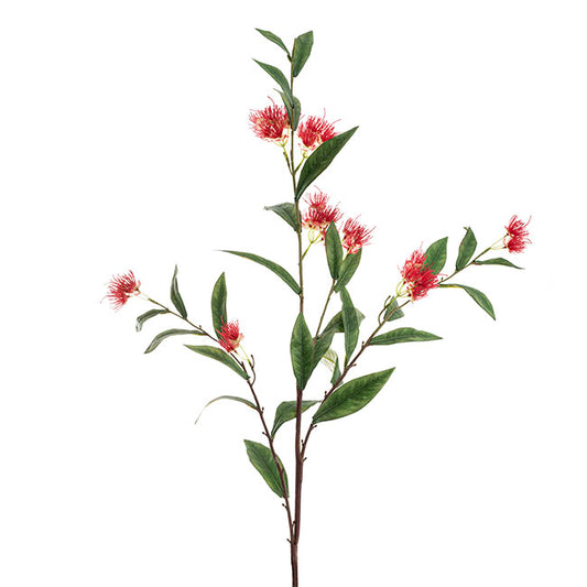 Real Touch Eucalyptus Ficifolia Gum Spray Red (110cmH)