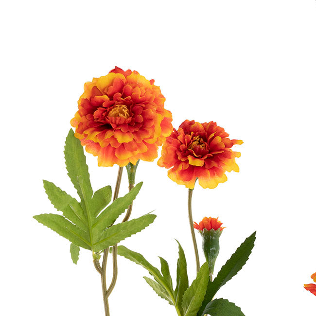 Marigold x 9 Head Spray Orange (5.5cmDx82cmH)