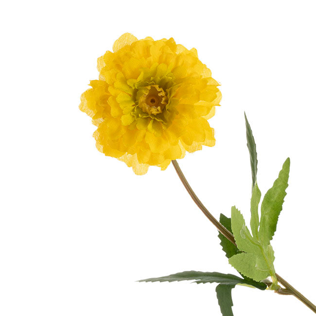 Marigold x 9 Head Spray Yellow (5.5cmDx82cmH)
