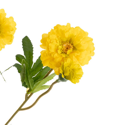 Marigold x 9 Head Spray Yellow (5.5cmDx82cmH)