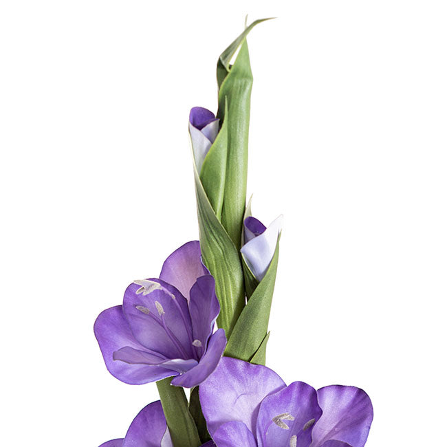 Real Touch Gladiolus x 5 Head Long Stem Purple (82cmH)