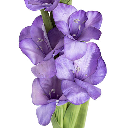 Real Touch Gladiolus x 5 Head Long Stem Purple (82cmH)