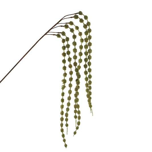 Cascading Thistle Spray Olive Green (105cmH)