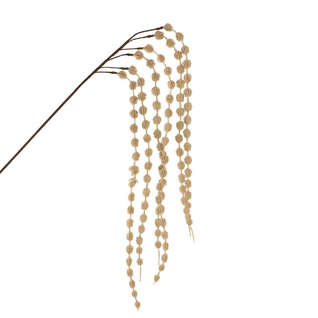 Cascading Thistle Spray Nude Beige (105cmH)
