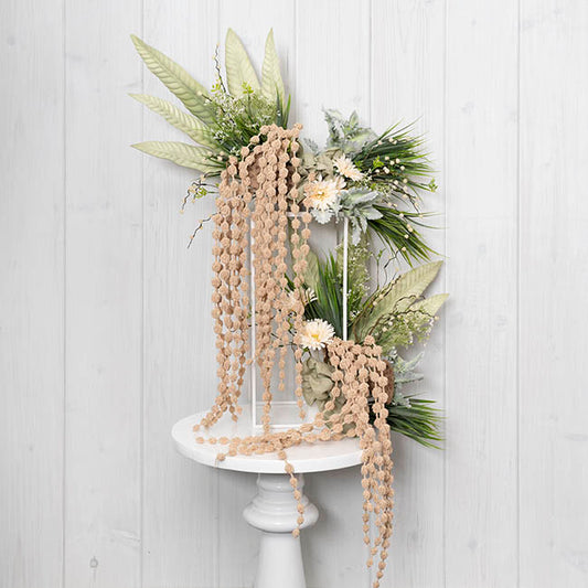 Cascading Thistle Spray Nude Beige (105cmH)