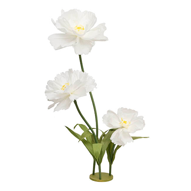 Giant Paper Cosmos w Base Set 3 White (130cmH)