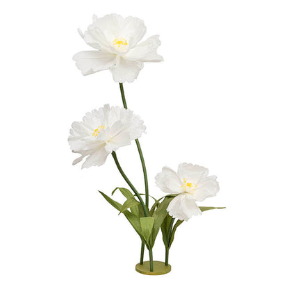 Giant Paper Cosmos w Base Set 3 White (130cmH)