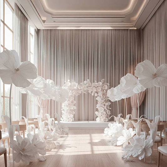 Giant Paper Event Cosmos Stem White (50cmDx120cmH)