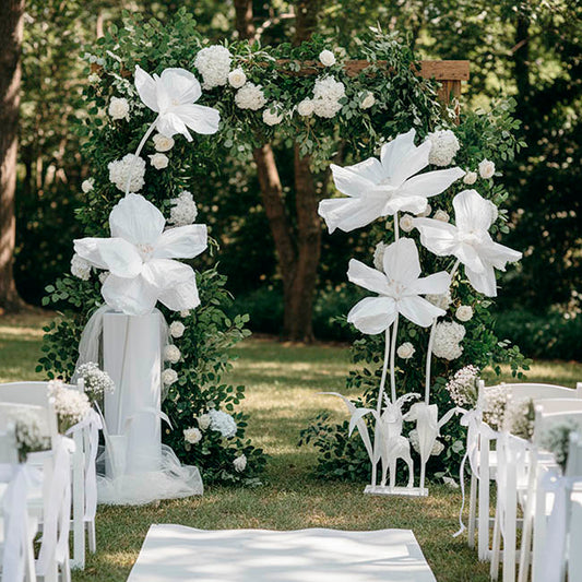 Giant Paper Event Cosmos Stem White (40cmDx95cmH)