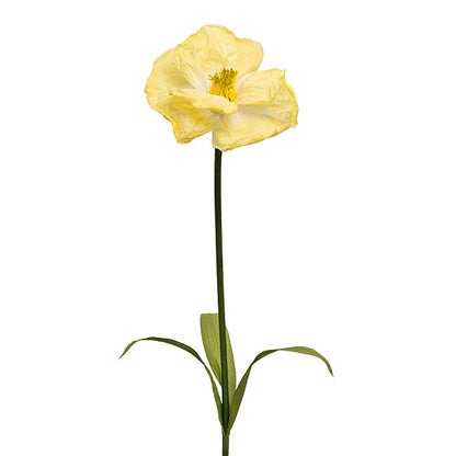 Large Paper Poppy Stem Yellow (25cmDx115cmH)