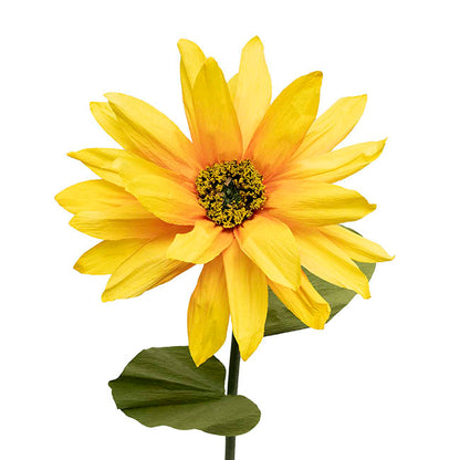 Large Paper Sunflower Stem Yellow (30cmDx110cmH)
