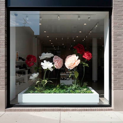 Large Romantic Rose Stem Red (30cmDx130cmH)