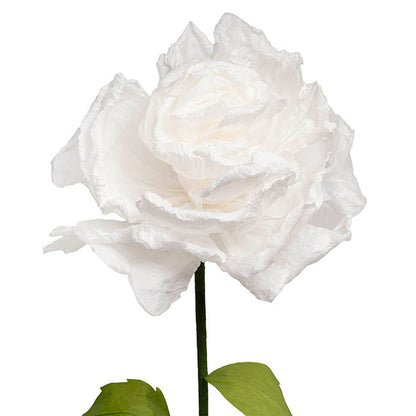 Giant Paper Rose Stem White (40cmDx155cmH)