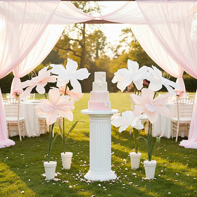 Large Paper Butterfly Soft Pink (50x35x90cmH)