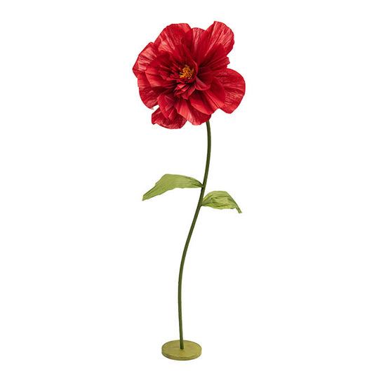 Giant Paper Peony Stem Dark Red (40cmDx158cmH)