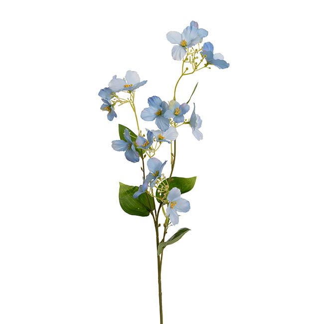 Raspberry Flower Spray Blue (65cmH)