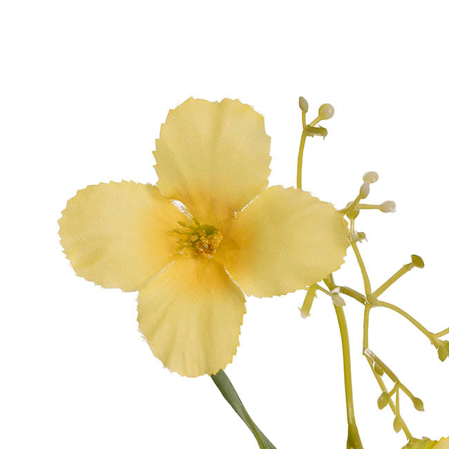 Raspberry Flower Spray Yellow (65cmH)