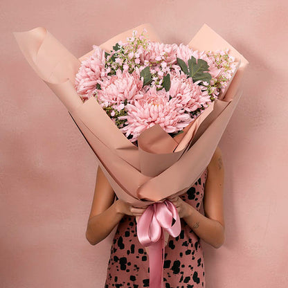 Giant Chrysanthemum Stem Dusty Pink (21cmDx65cmH)
