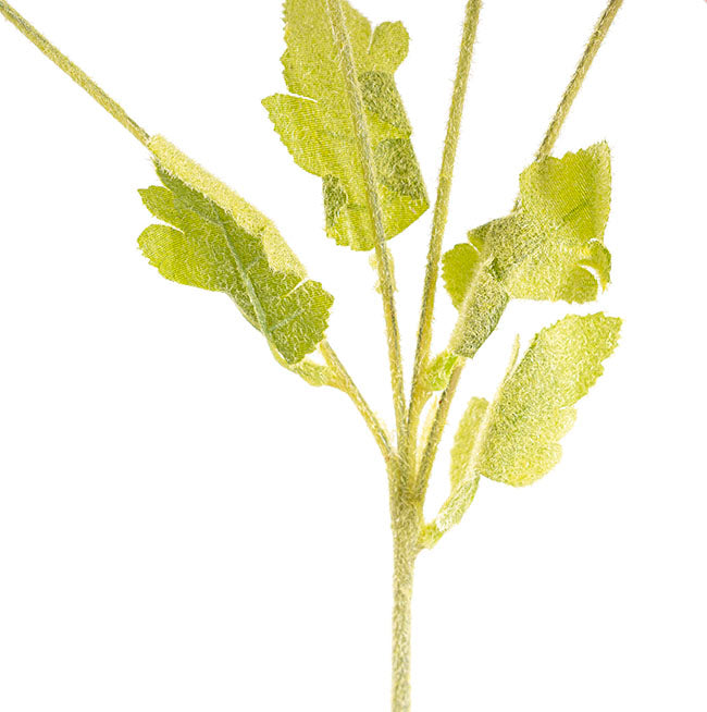 Poppy Spray 4x Flowers Yellow Centre White (58cmH)