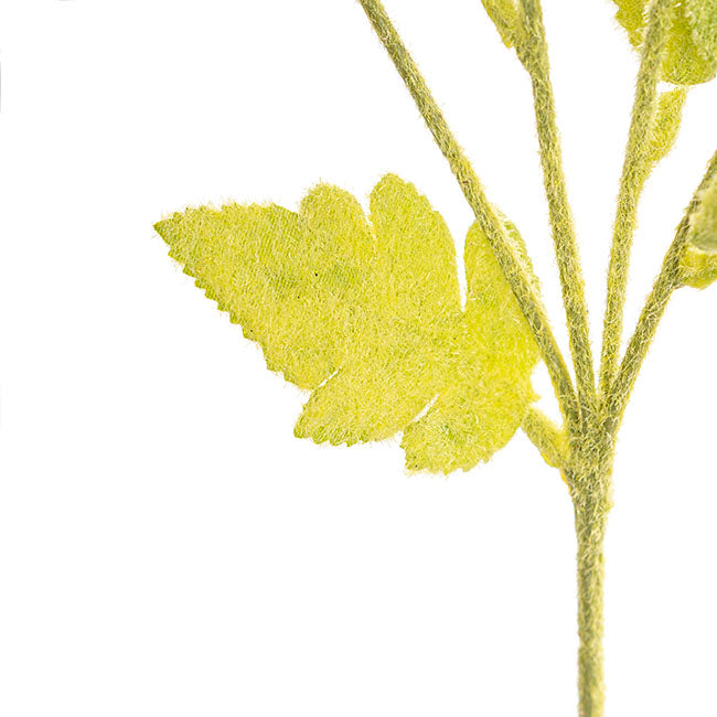 Poppy Spray 4x Flowers Yellow Centre White (58cmH)