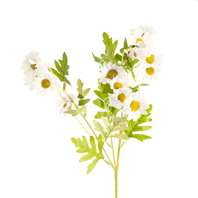 Daisy Spray 15x Flowers White (3.5cmDx63cmH)