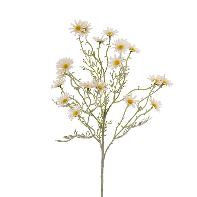 Daisy Spray 20x Flowers White (3.5cmDx72cmH)