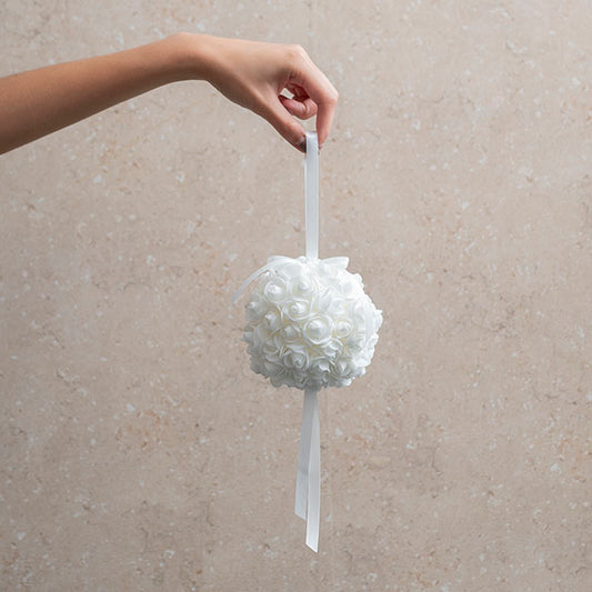 Foam Rose Heads Pack 50 White (Mixed 3 to 4.5cmD)