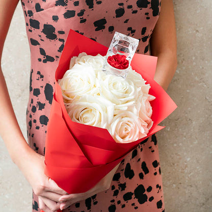 Mini Diamond Shape Acrylic Box Clear (4.5cmH)