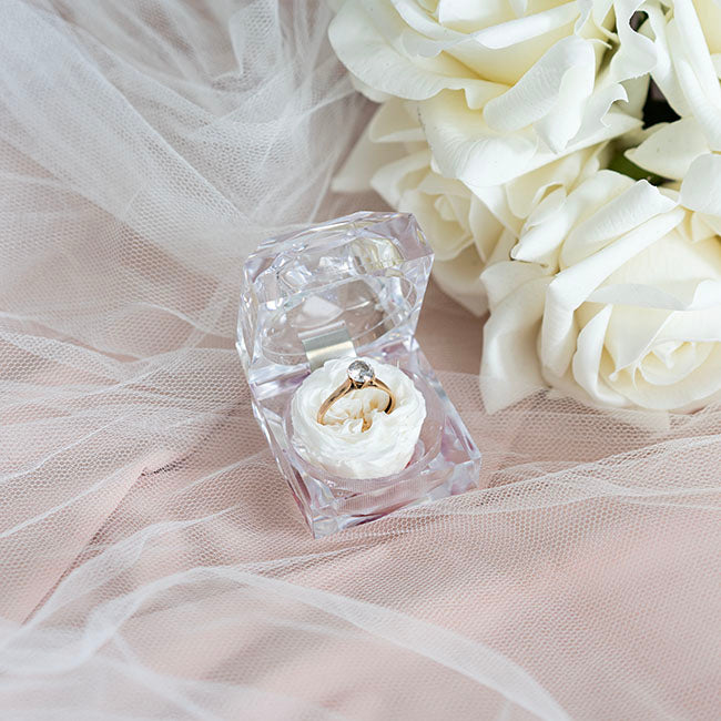 Mini Diamond Shape Acrylic Box Clear (4.5cmH)