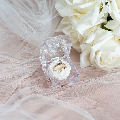 Mini Diamond Shape Acrylic Box Clear (4.5cmH)