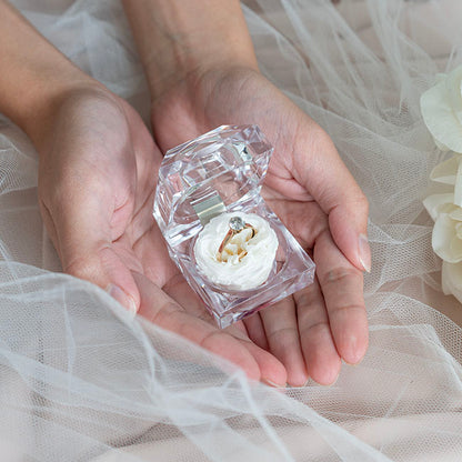 Mini Diamond Shape Acrylic Box Clear (4.5cmH)