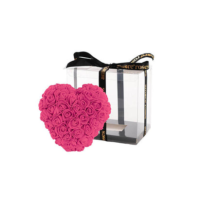 Amore Rose Love Heart Hot Pink (12cmH)