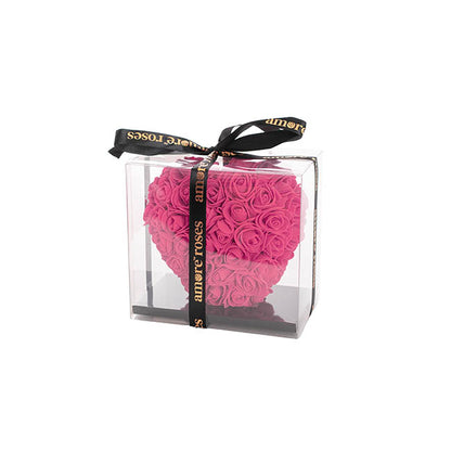 Amore Rose Love Heart Hot Pink (12cmH)