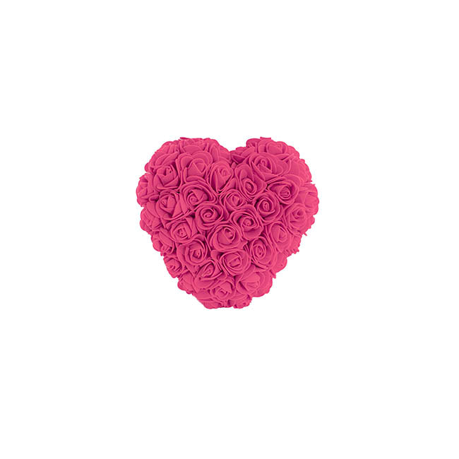Amore Rose Love Heart Hot Pink (12cmH)
