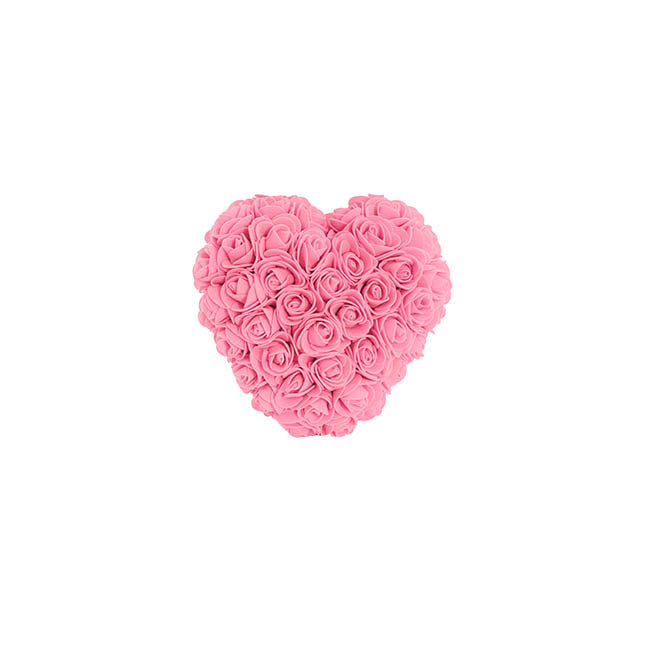 Amore Rose Love Heart Pink (12cmH)
