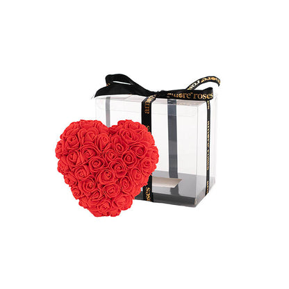 Amore Rose Love Heart Red (12cmH)