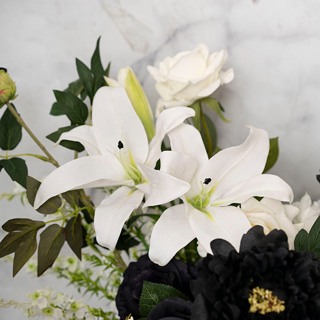 Real Touch 3D Tiger Lily 3 Head White (90cmH)