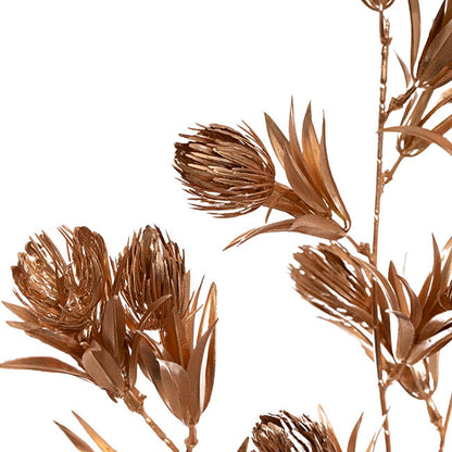 Thistle Flower Spray Metallic Gold (98cmH)